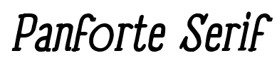 Panforte Serif font